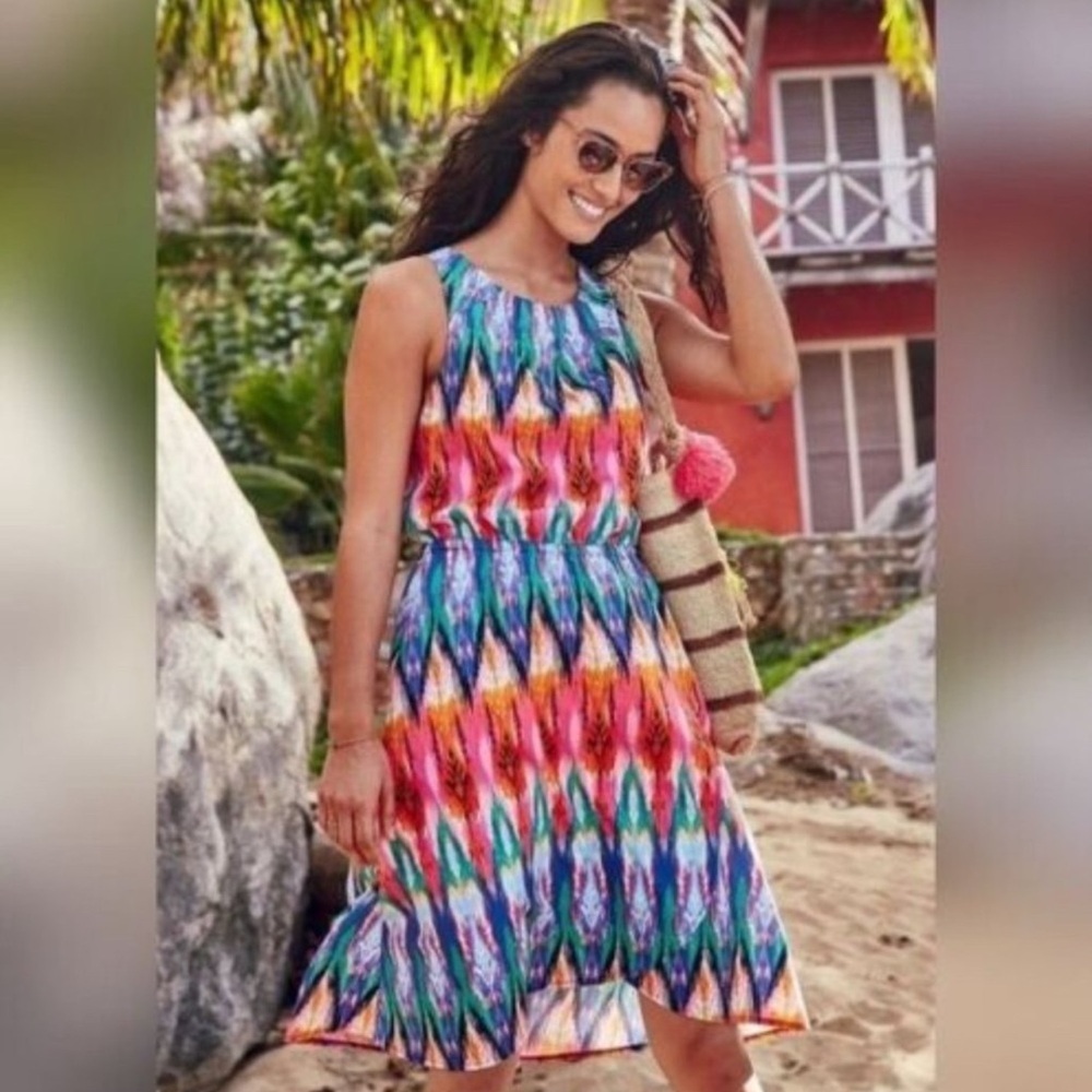 Athleta Ikat Martinique Multi Color Dress XL